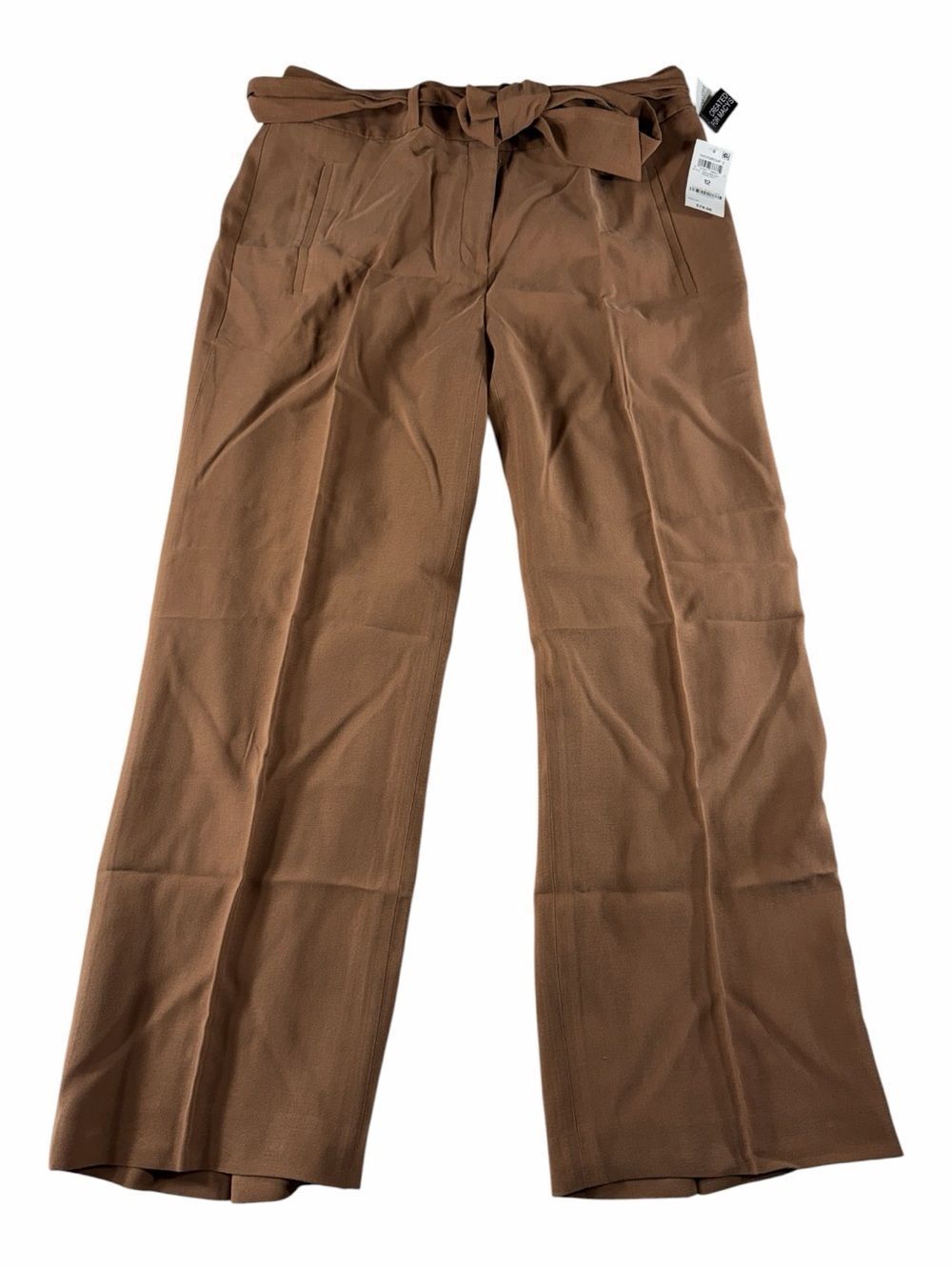 Macy's Tan Paperbag Waist Chinos with Self-Tie Belt